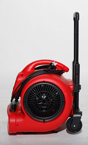 XPOWER 520 WATT PROFESSIONAL AIR MOVER WITH WHEELS AND LUGGAGE HANDLE