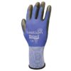 Blue Nylon Gloves Black Polyurethane Coating